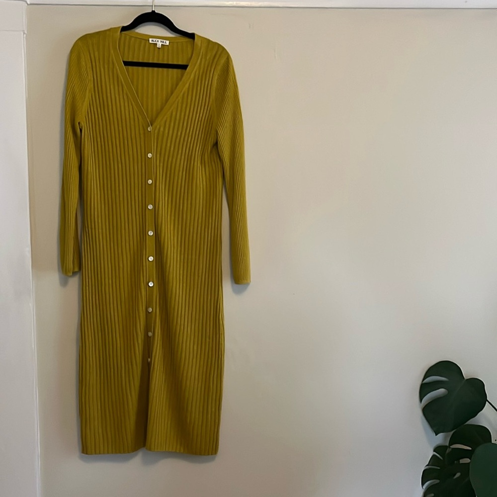 Alex Mill long sleeve linen knit dress